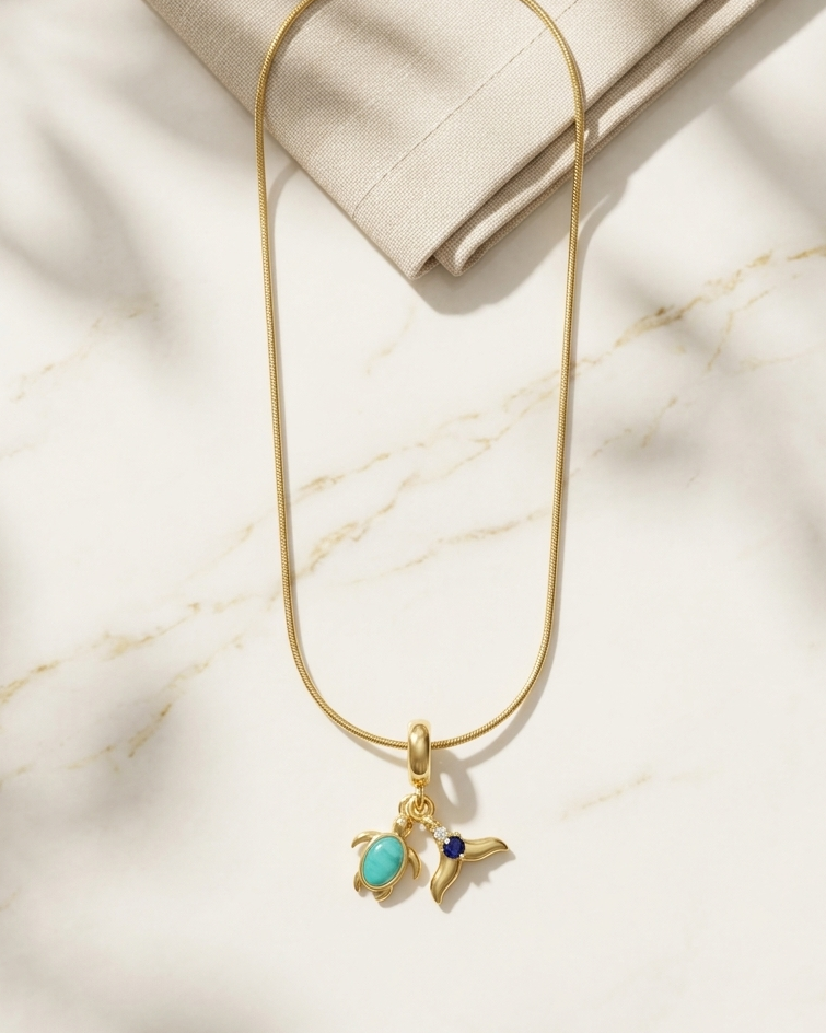 Turtle tide necklace