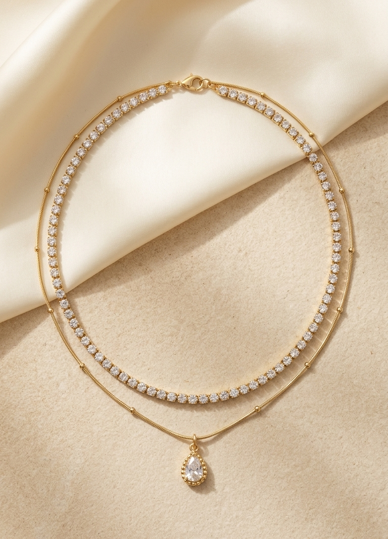 Elara layered necklace