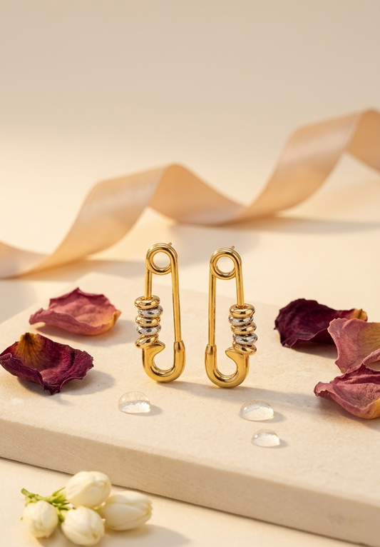 Edge pin earrings