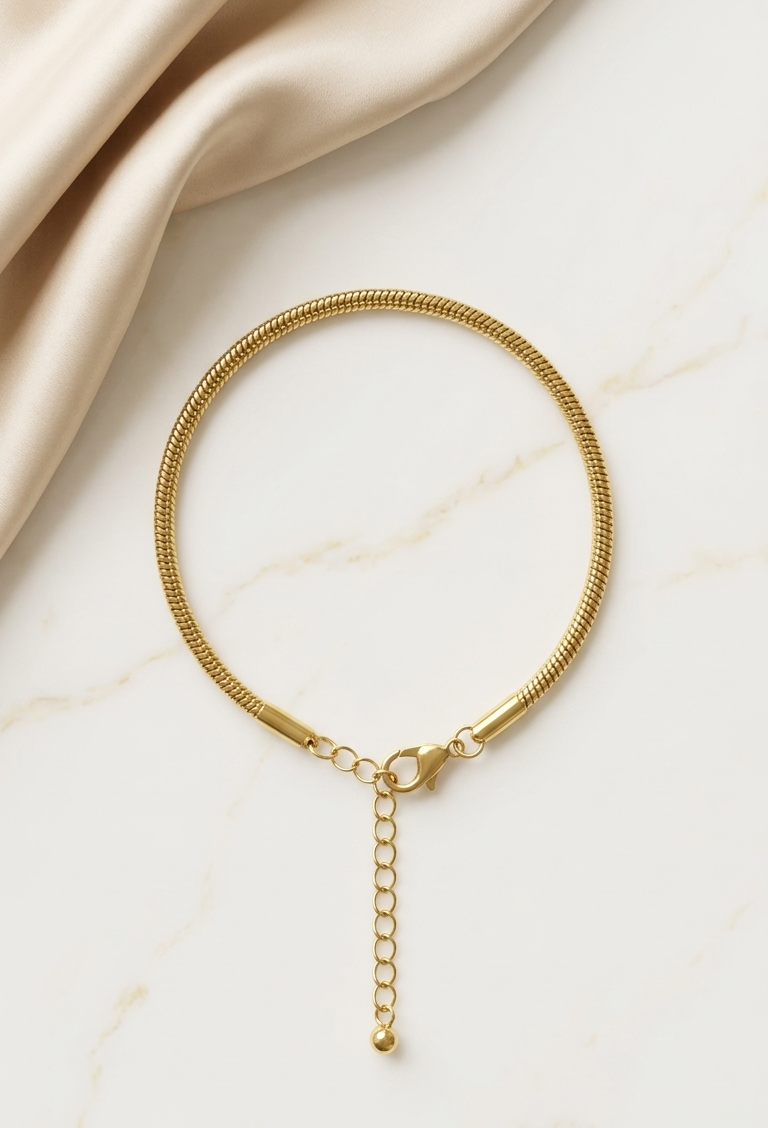 Gold coil bracelet