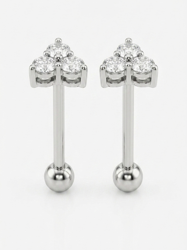 Triple glow piercing