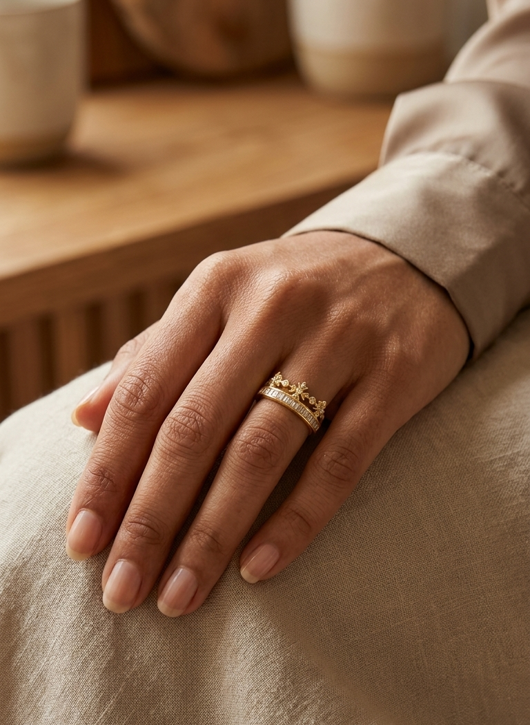 Flora crown ring