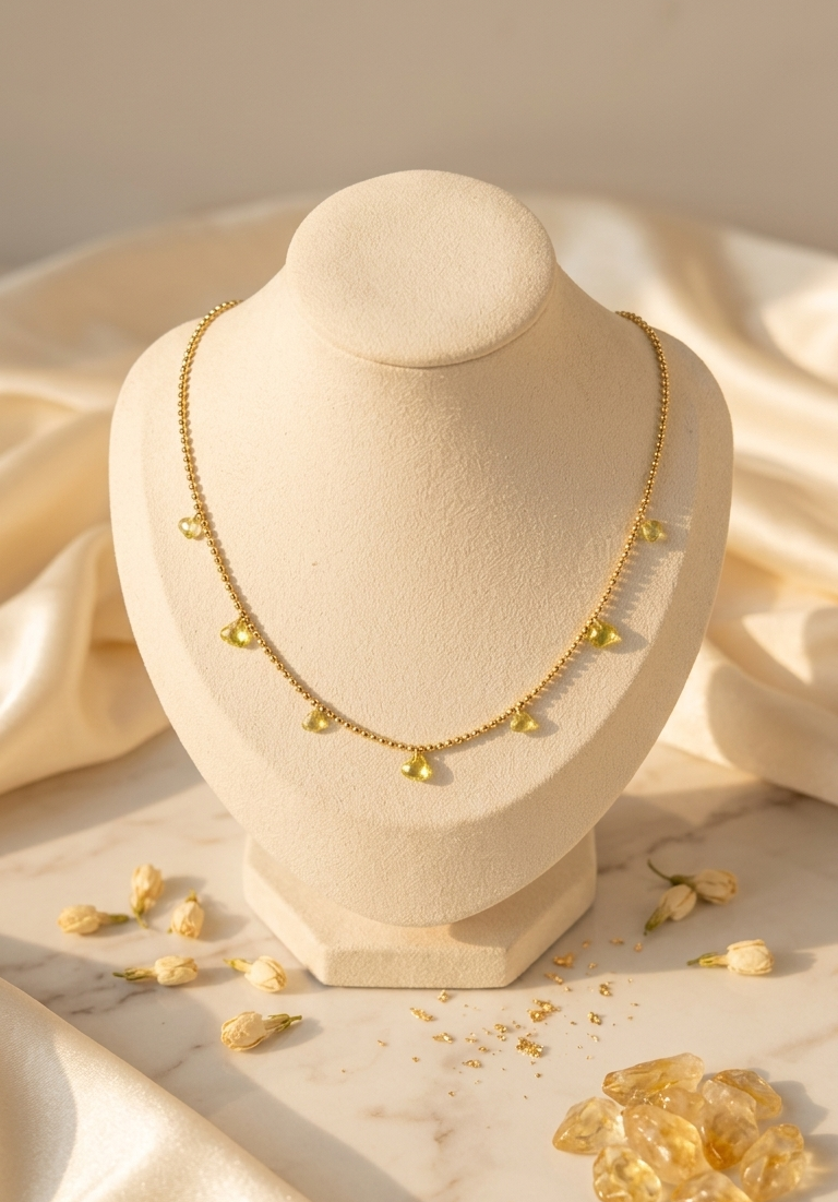 Petal drop necklace
