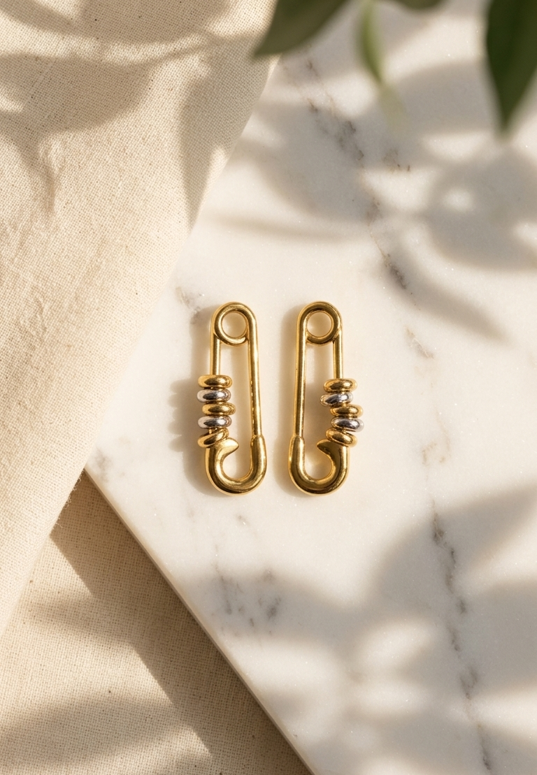 Edge pin earrings