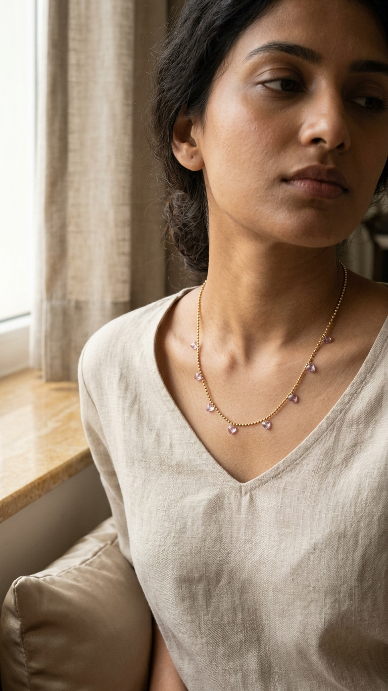 Petal drop necklace