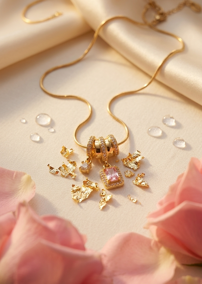 Blush keepsake necklace