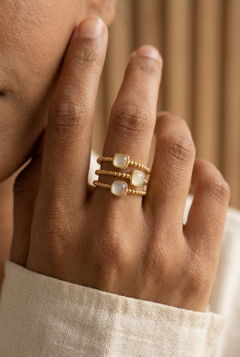 Luna pearl ring