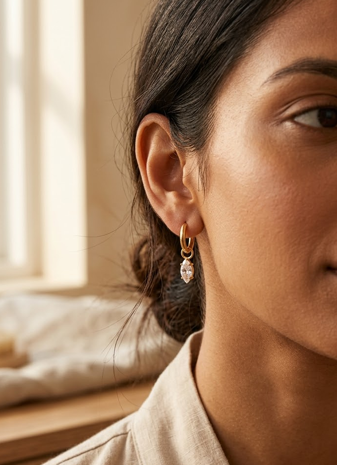 Marquise hoops