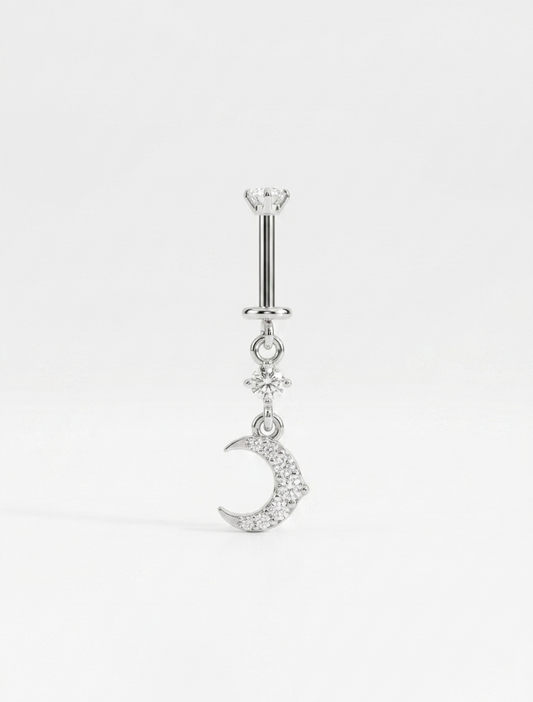 Crescent glow piercing