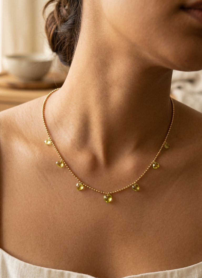 Petal drop necklace