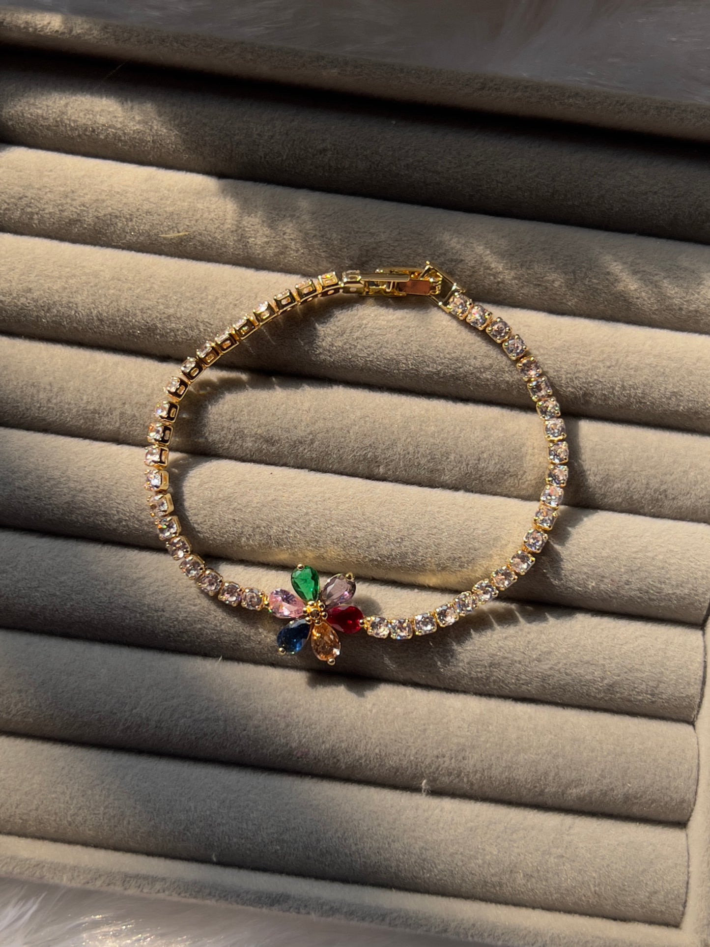 Flower Tennis Bracelet