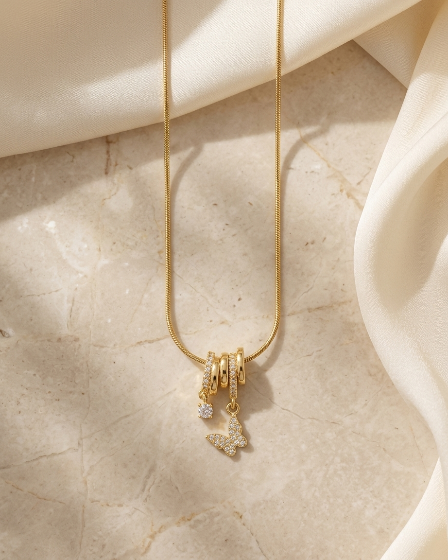 Butterfly kiss necklace