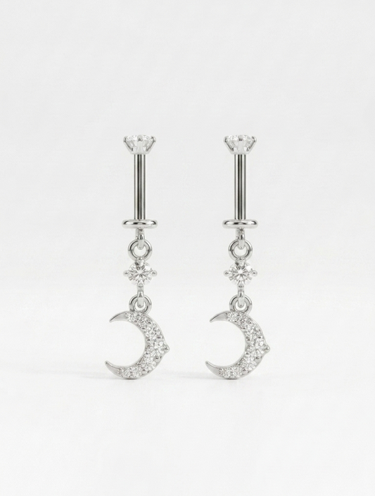 Crescent glow piercing