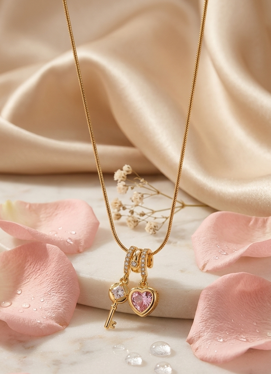 Cupid’s key necklace