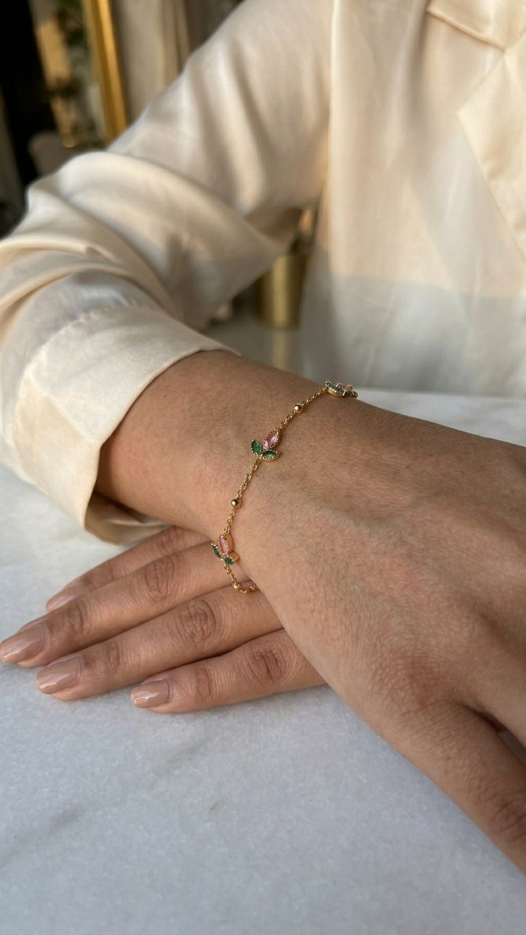 Dainty tulip bracelet