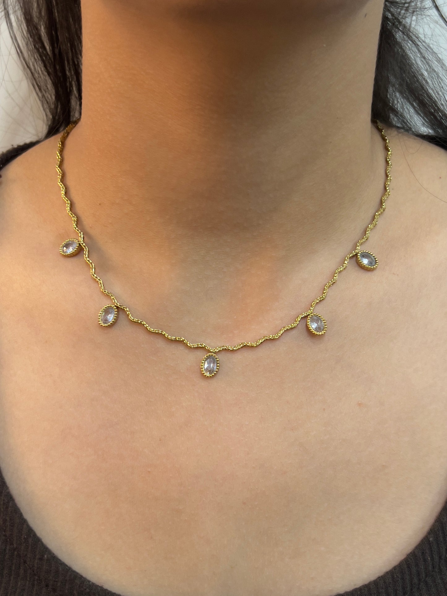 Ripple charm necklace