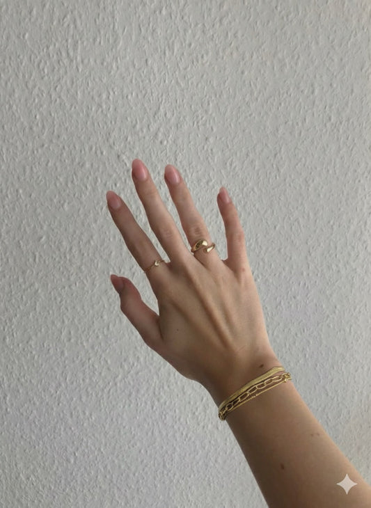 Gold chain Trio Bracelet