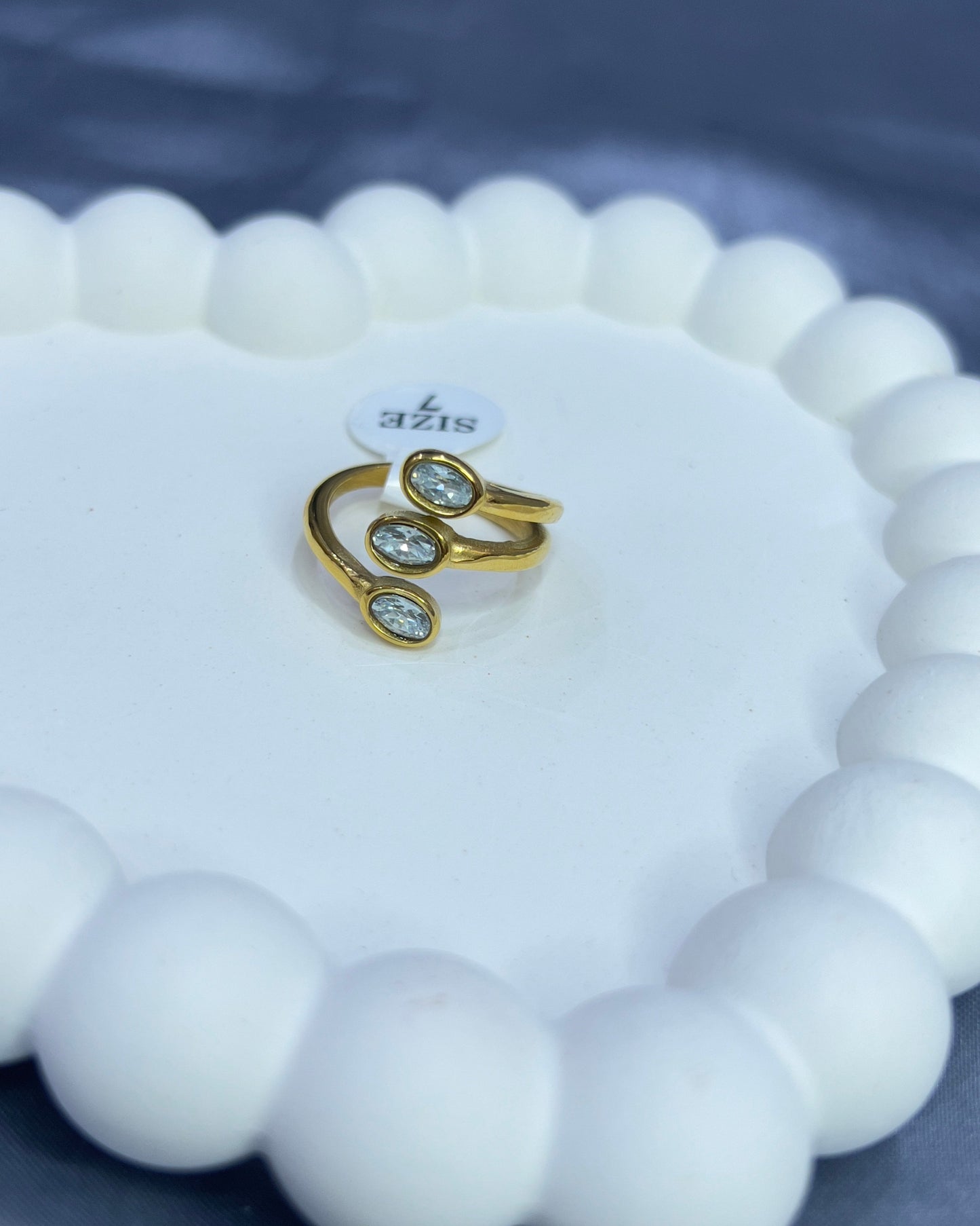 Three stone ring