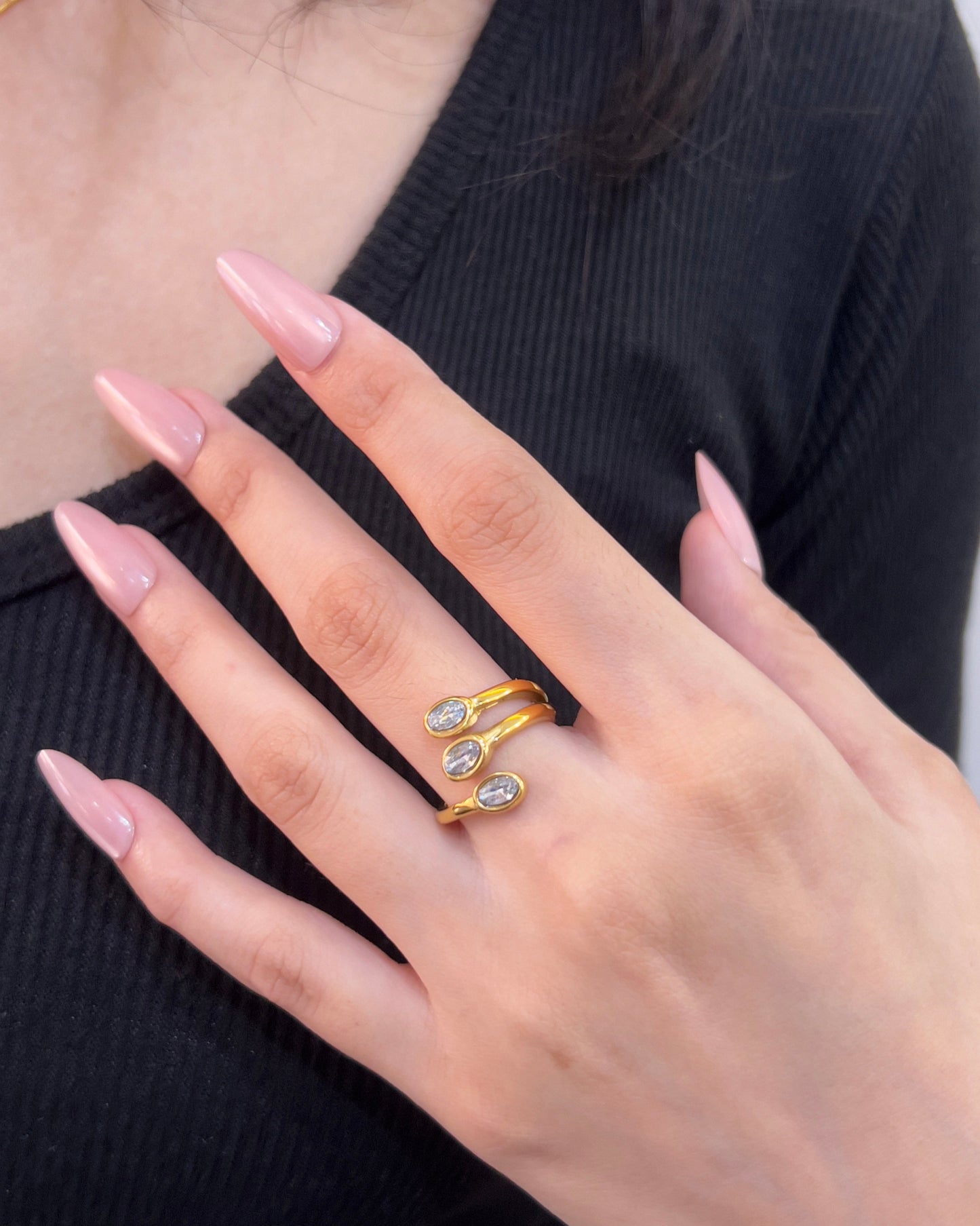 Three stone ring