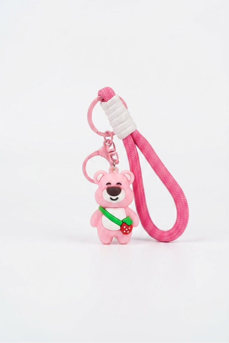 Pink bear charm