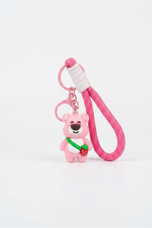 Pink bear charm